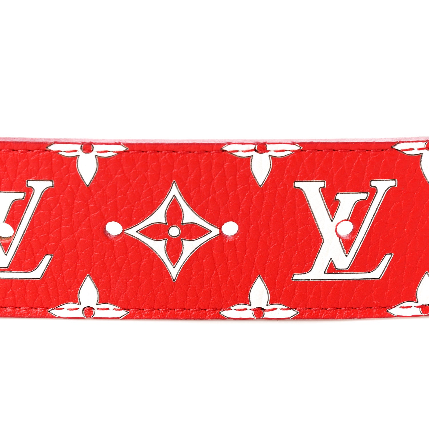 Louis Vuitton X SUPREME Monogram 40mm LV Initiales Belt 44 110 Red Red 8 of 9