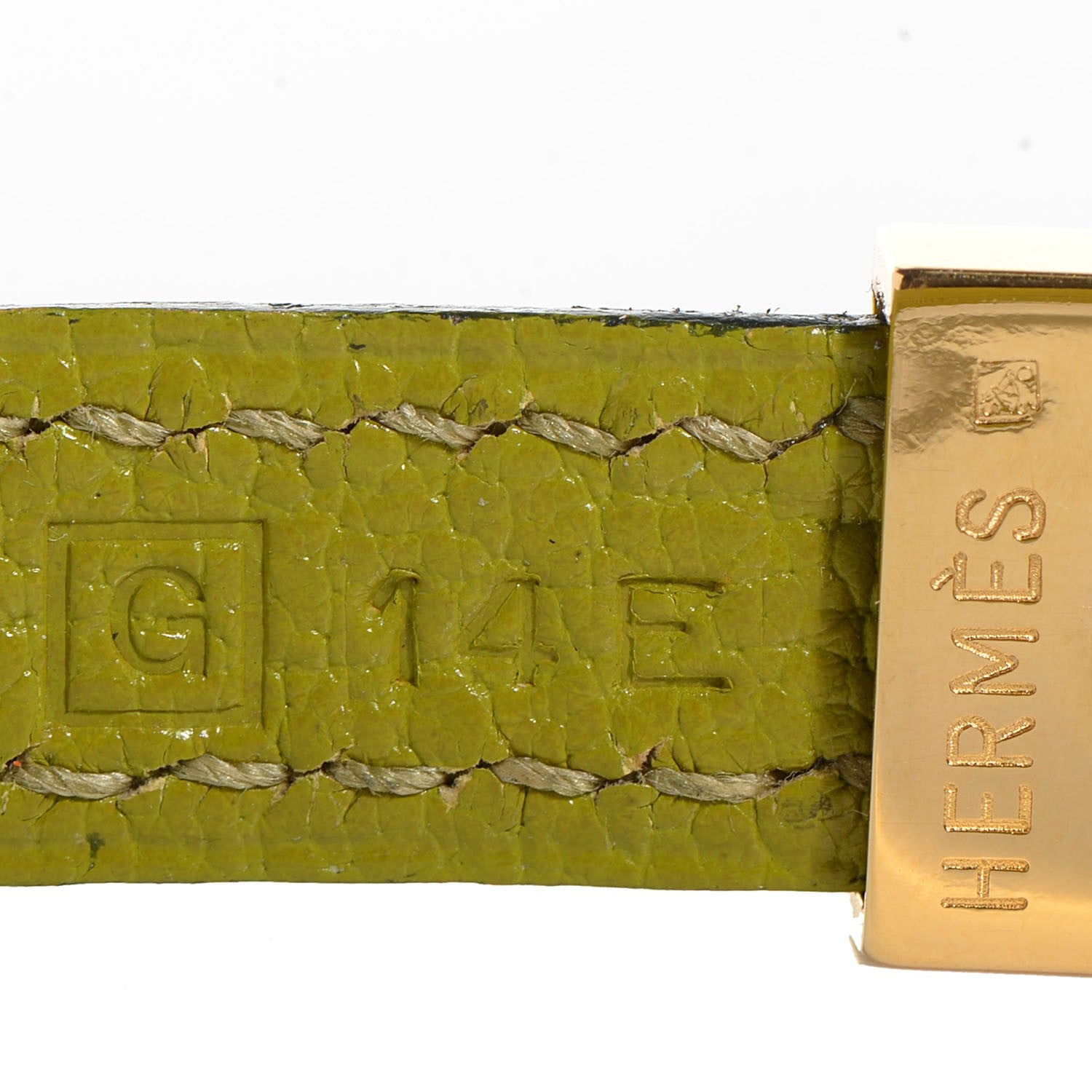 Hermes Chevre Mysore Pousse Pousse Bracelet Vert Anis 5 of 7