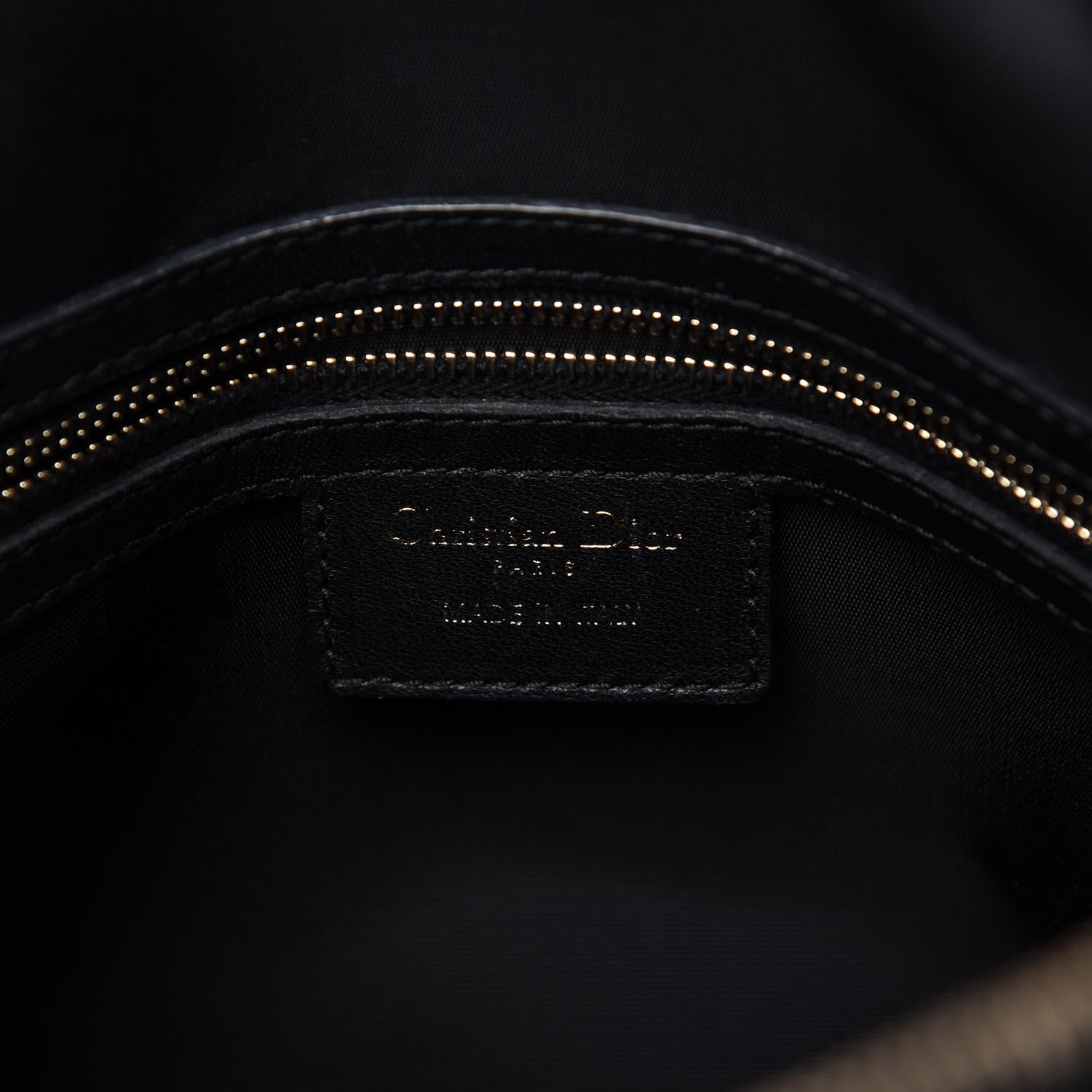 Christian Dior Lambskin Cannage 2 Dior Zip Top Satchel Black 8 of 10