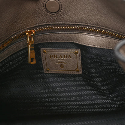 Prada Vitello Phenix Logo Hobo Argilla 6 of 10