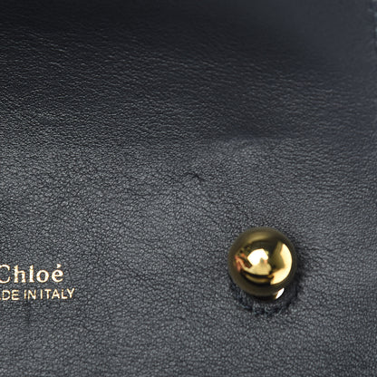 Chloe Calfskin Crocodile Embossed Small Aby Lock Full Blue 12 of 12