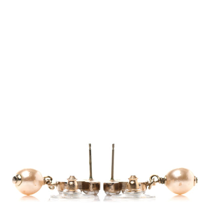Chanel Pearl CC Drop Earrings Gold 3 of 4