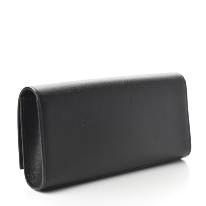 Saint Laurent Grain De Poudre Monogram Cassandre Clutch Black 3 of 9