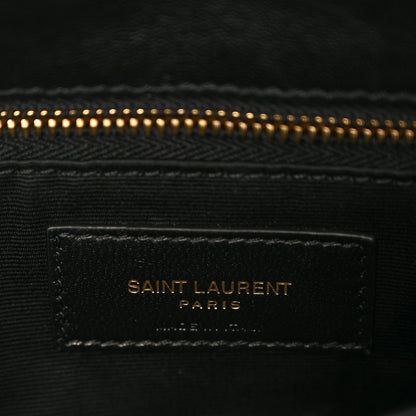 Saint Laurent Lambskin Quilted Toy Loulou Puffer Monogram Chain Satchel Black 6 of 12