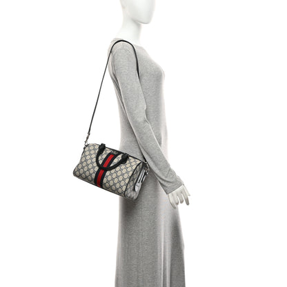 Gucci GG Supreme Monogram Web Small Ophidia Top Handle Bag Beige Blue 2 of 11