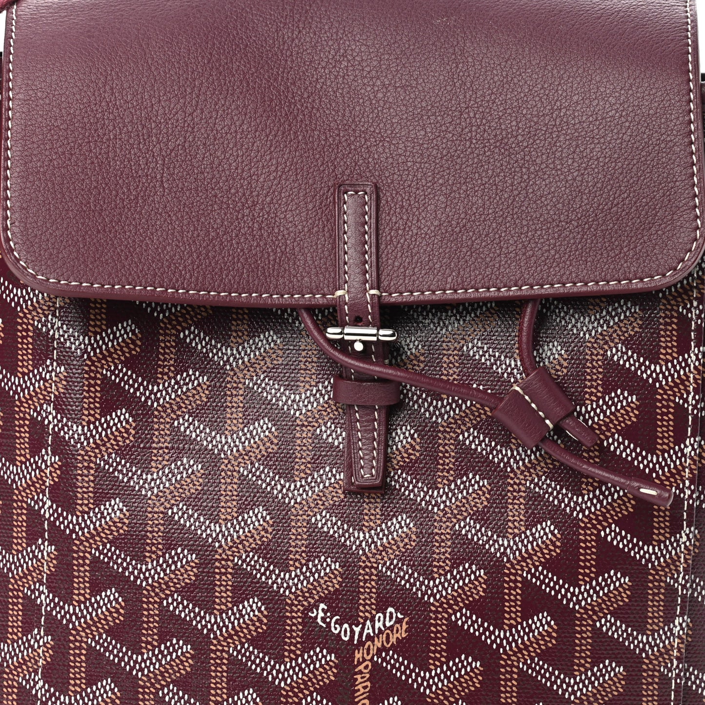 Goyardine Calfskin Mini Alpin Backpack Bordeaux