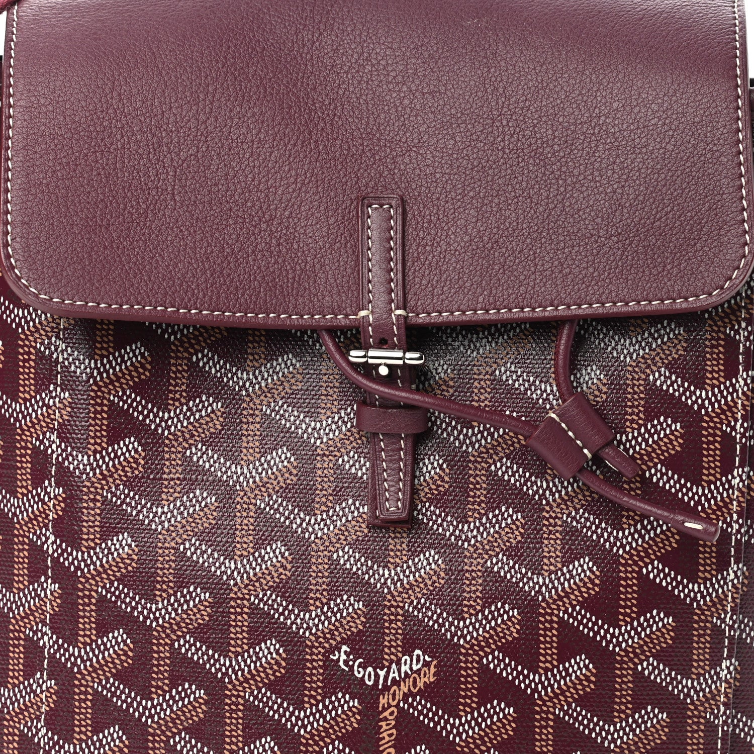 Goyard Goyardine Calfskin Mini Alpin Backpack Bordeaux 8 of 12