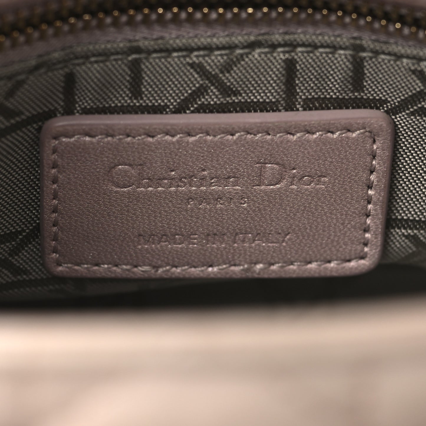 Metallic Lambskin Cannage Mini Lady Dior Lotus