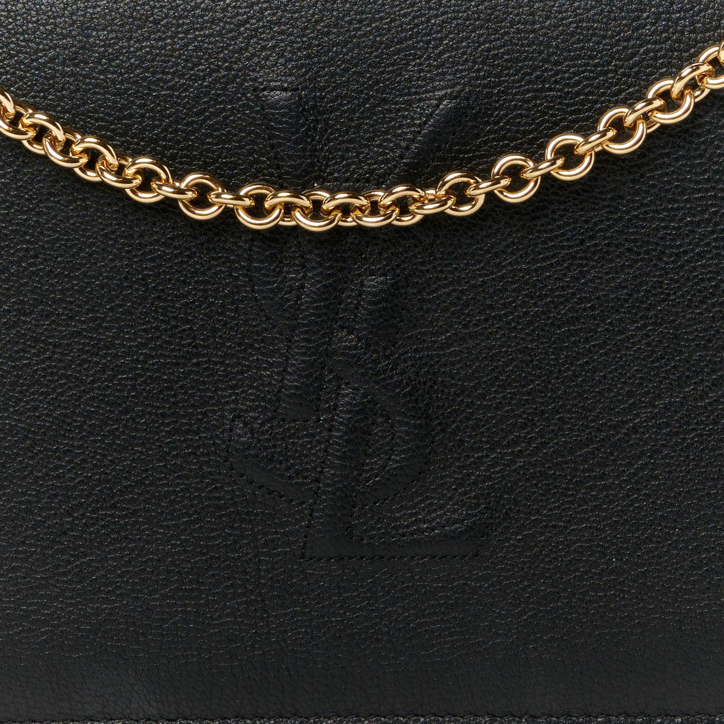 Calfskin Monogram Belle de Jour Chain Clutch Black