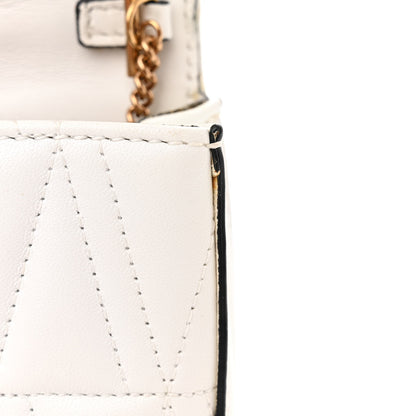 Versace Nappa Quilted Virtus Evening Bag White 14 of 16