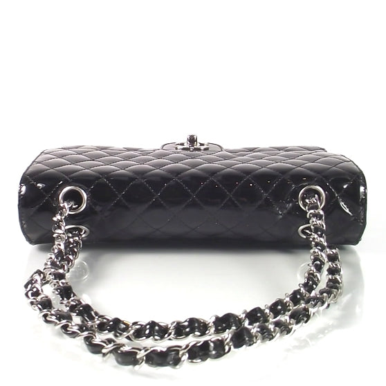 Chanel Patent Quilted Secret Label Medium Flap Black 4 of 8