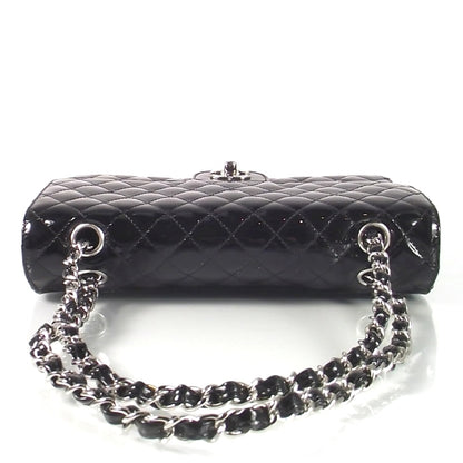 Chanel Patent Quilted Secret Label Medium Flap Black 4 of 8