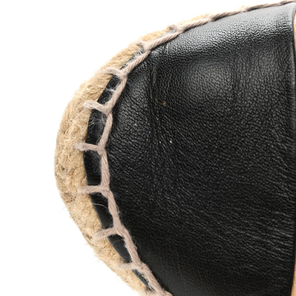 Chanel Lambskin CC Espadrilles 38 Beige Black 12 of 16