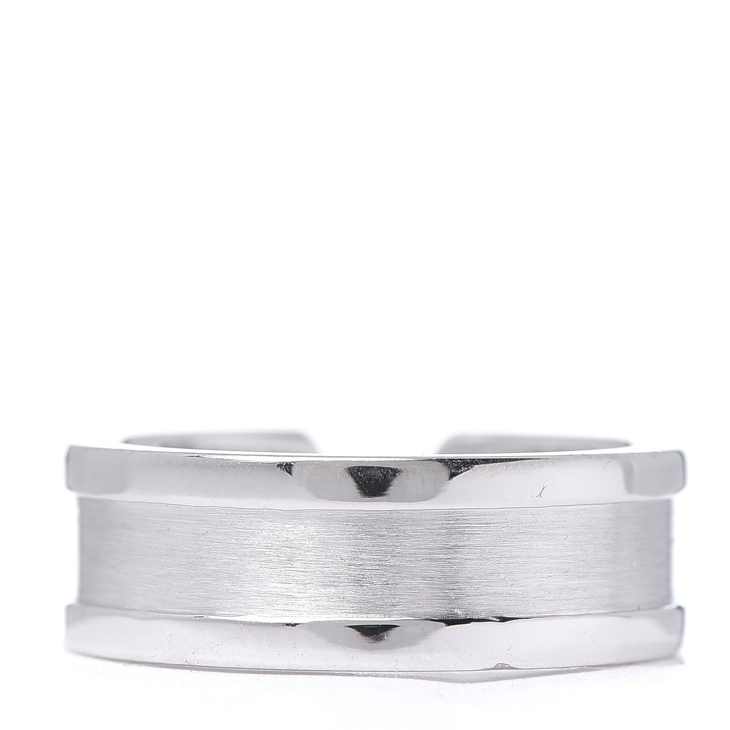 18K White Gold Diamond 6.5mm Logo De Ring 50 5.25