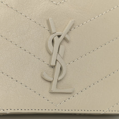 Saint Laurent Pebbled Lambskin Chevron Monogram Small Nolita Crema Soft 11 of 11