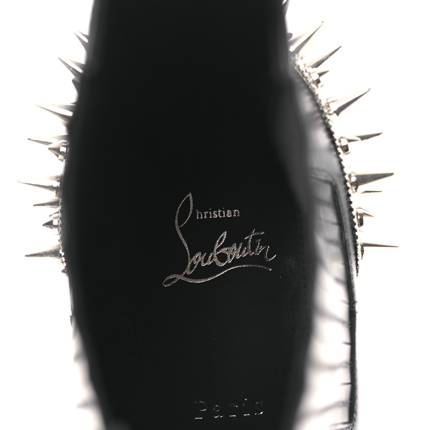 Christian Louboutin Calfskin Spiked Mens Chelviss Meteor Flat Ankle Boots 43 Black 9 of 11