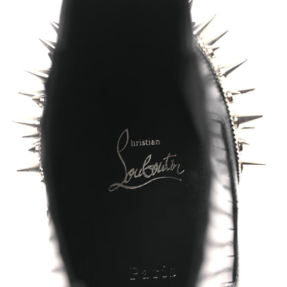 Christian Louboutin Calfskin Spiked Mens Chelviss Meteor Flat Ankle Boots 43 Black 9 of 11