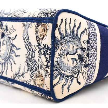 Christian Dior Canvas Embroidered Toile De Jouy Soleil Medium Lady D-Lite Blue 10 of 11