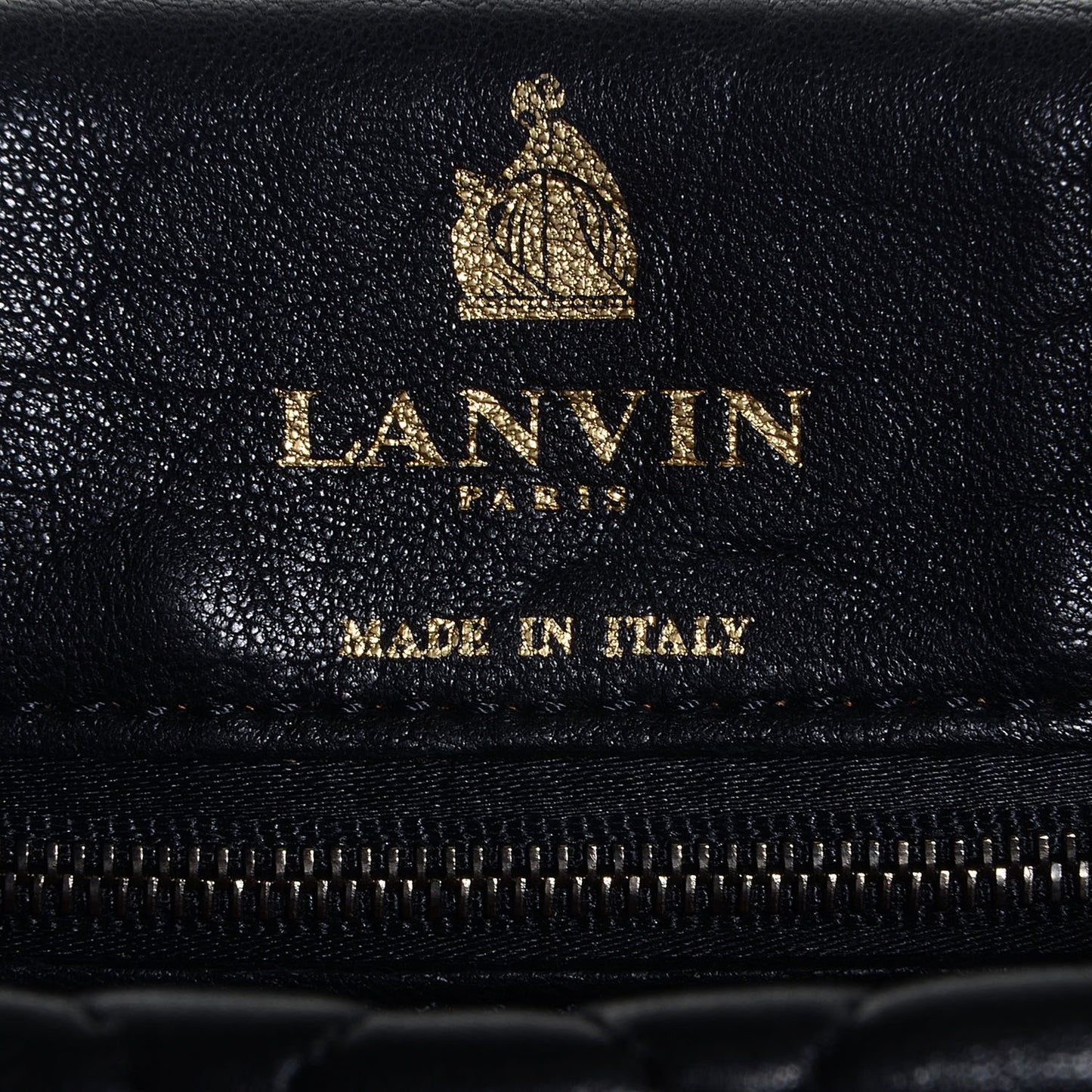 Quilted Calfskin Medium Happy Shoulder Bag Black