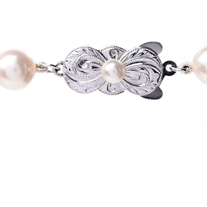 Mikimoto Sterling Silver Akoya Pearl 7-7.5mm Strand Necklace 16.5" 4 of 6