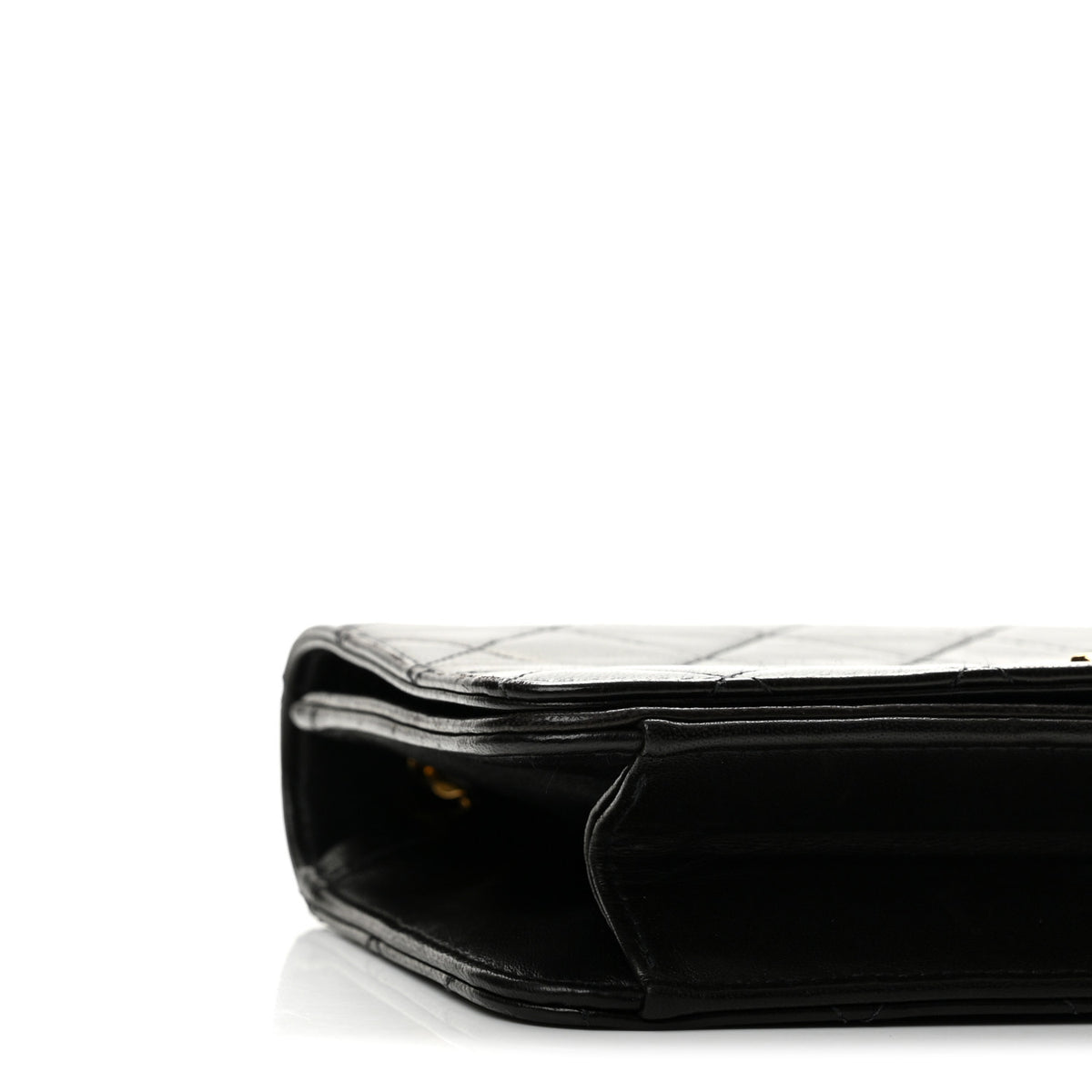 Lambskin Quilted Mini Single Flap Bag Black