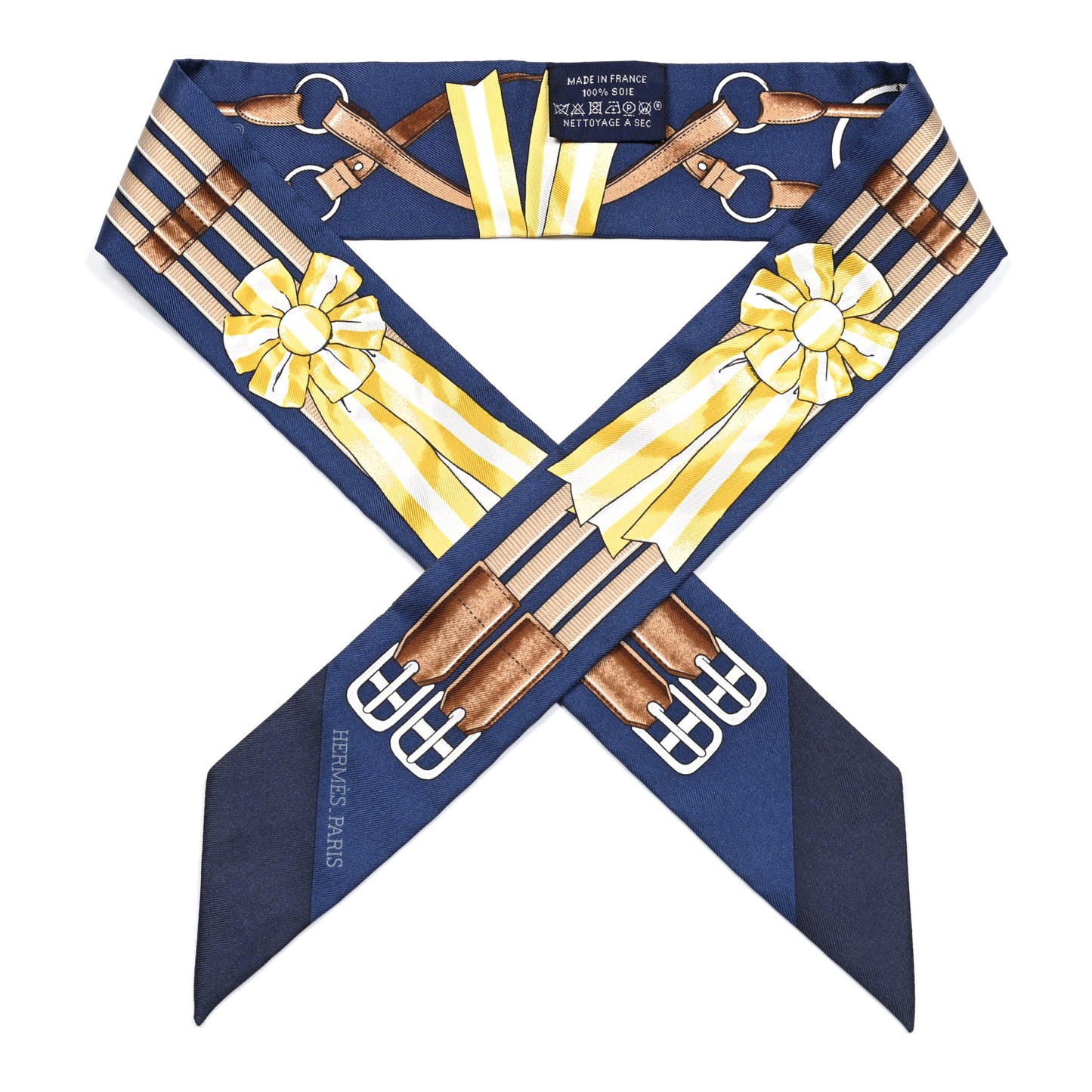 Silk Jumping Twilly Marine Gold Brun