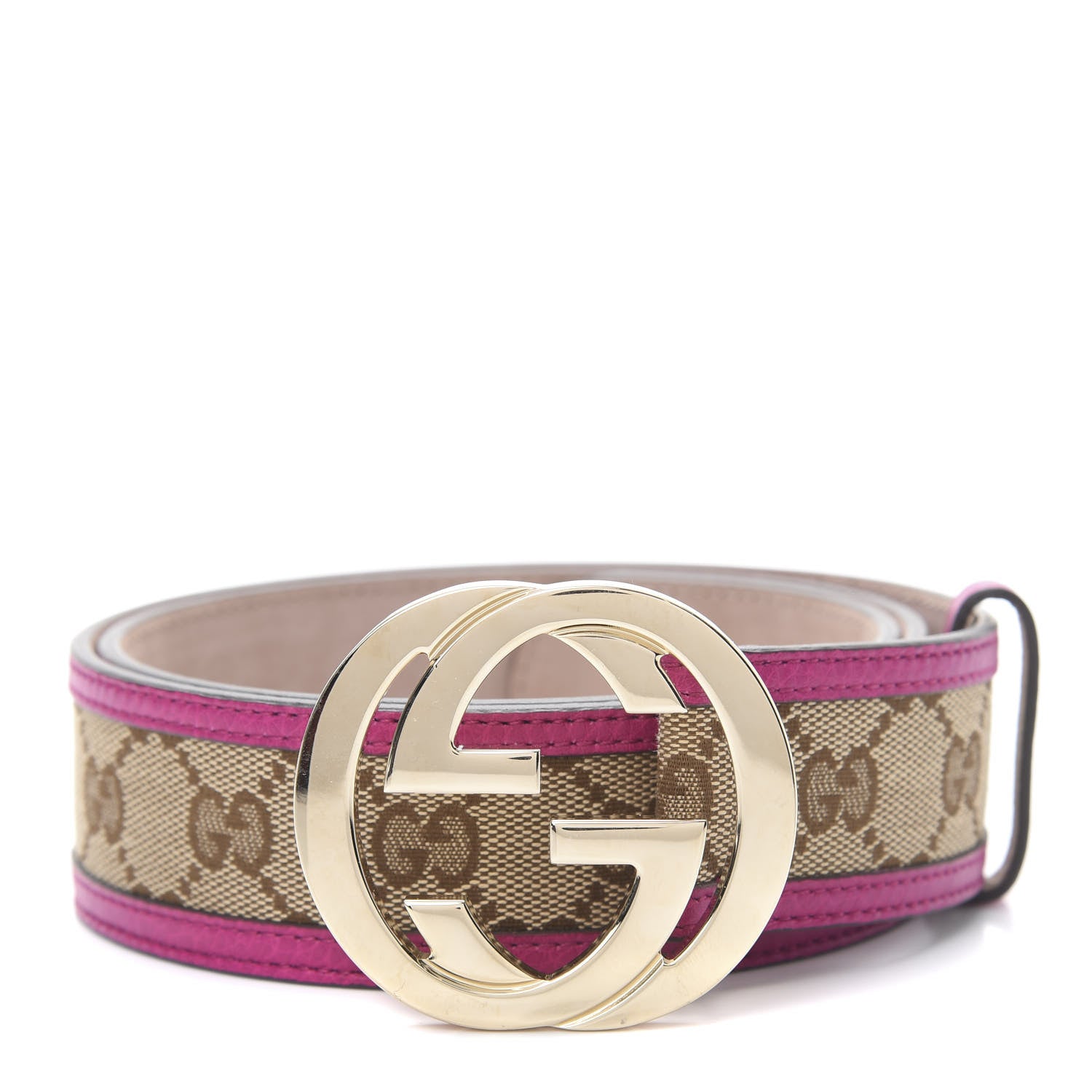 Gucci Monogram Interlocking G Belt 85 34 Fuchsia 1 of 5