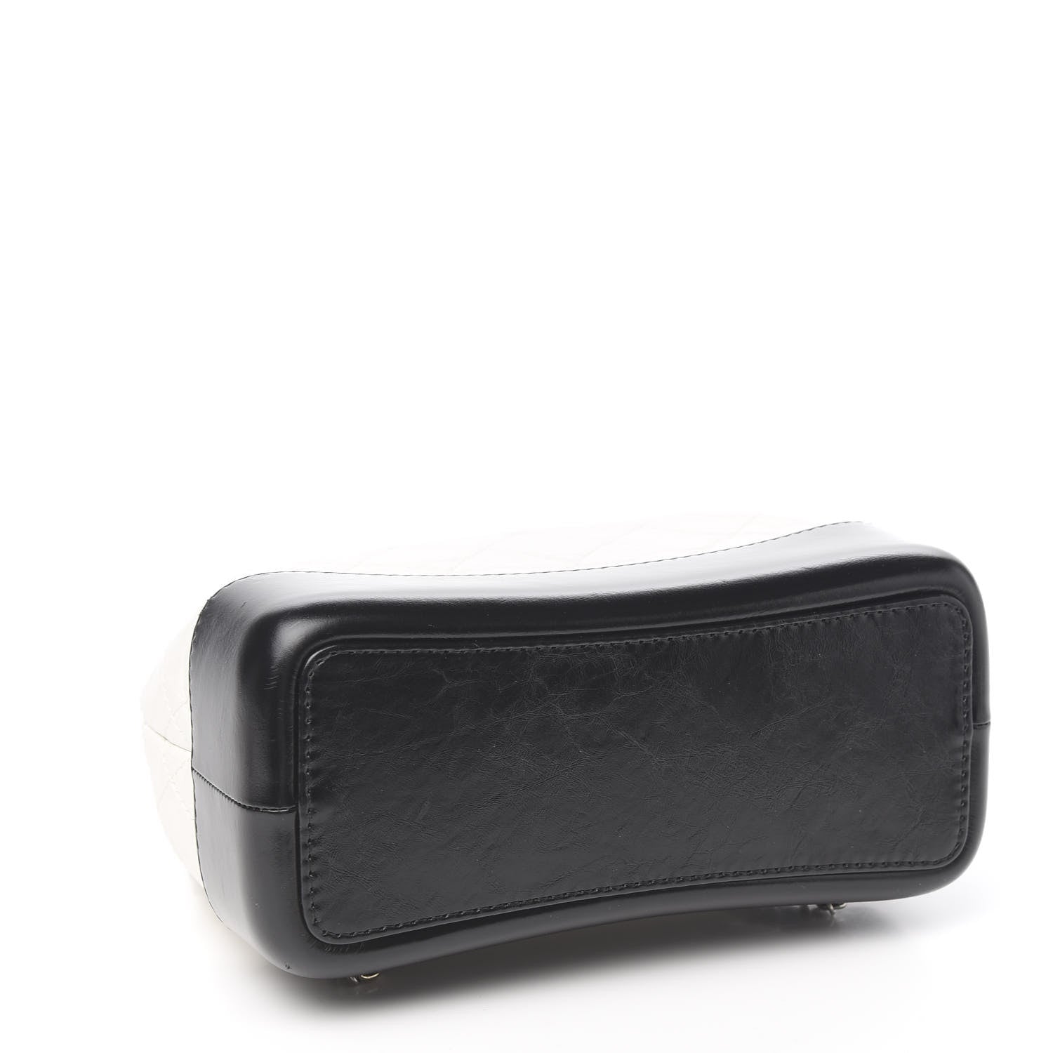 Chanel Aged Calfskin Quilted Small Gabrielle Backpack Black White 3 of 9