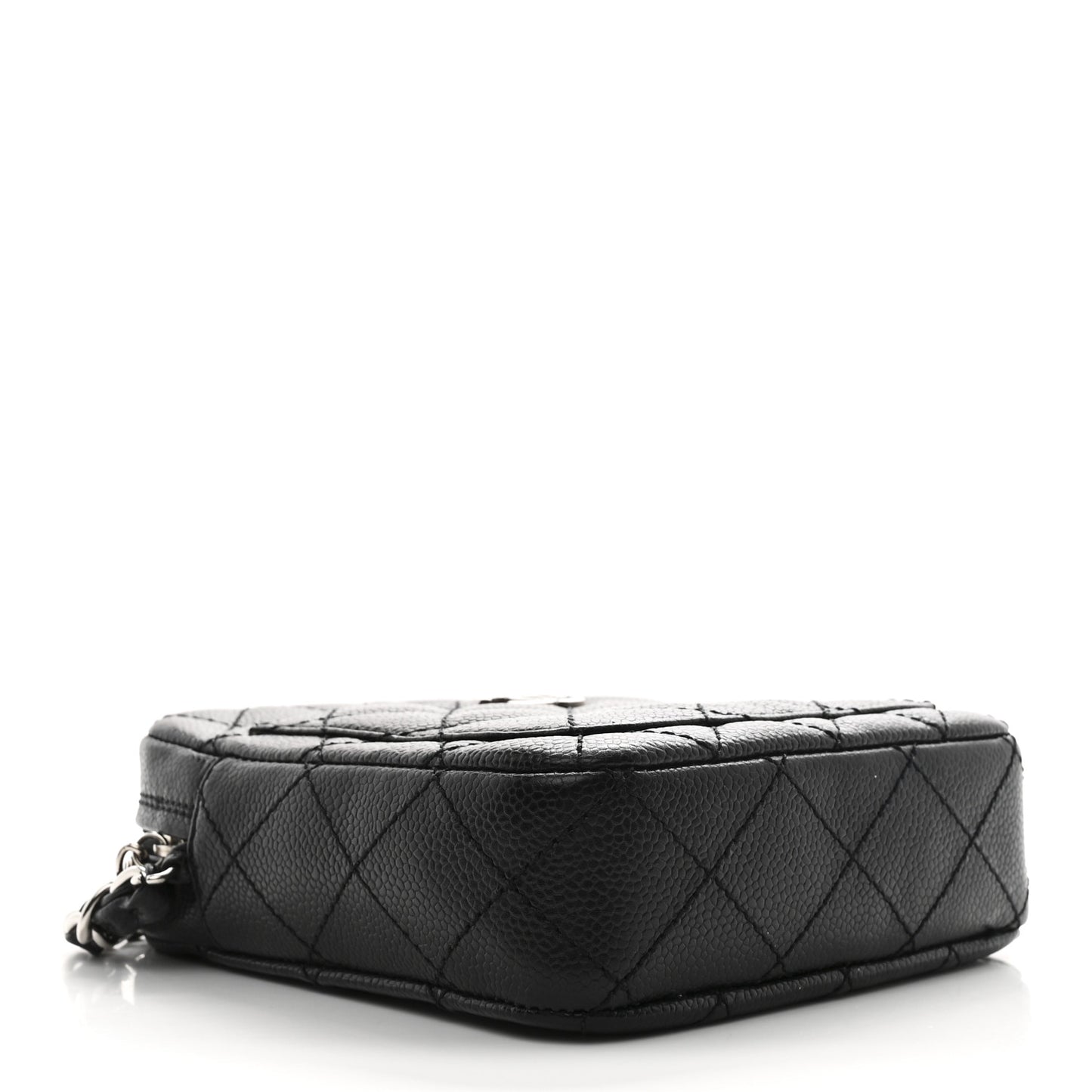 Caviar Quilted Camera Case Crossbody Bag Black