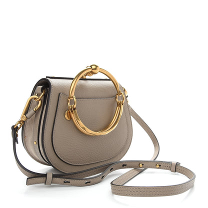Chloe Calfskin Suede Small Nile Bracelet Bag Motty Grey 3 of 8