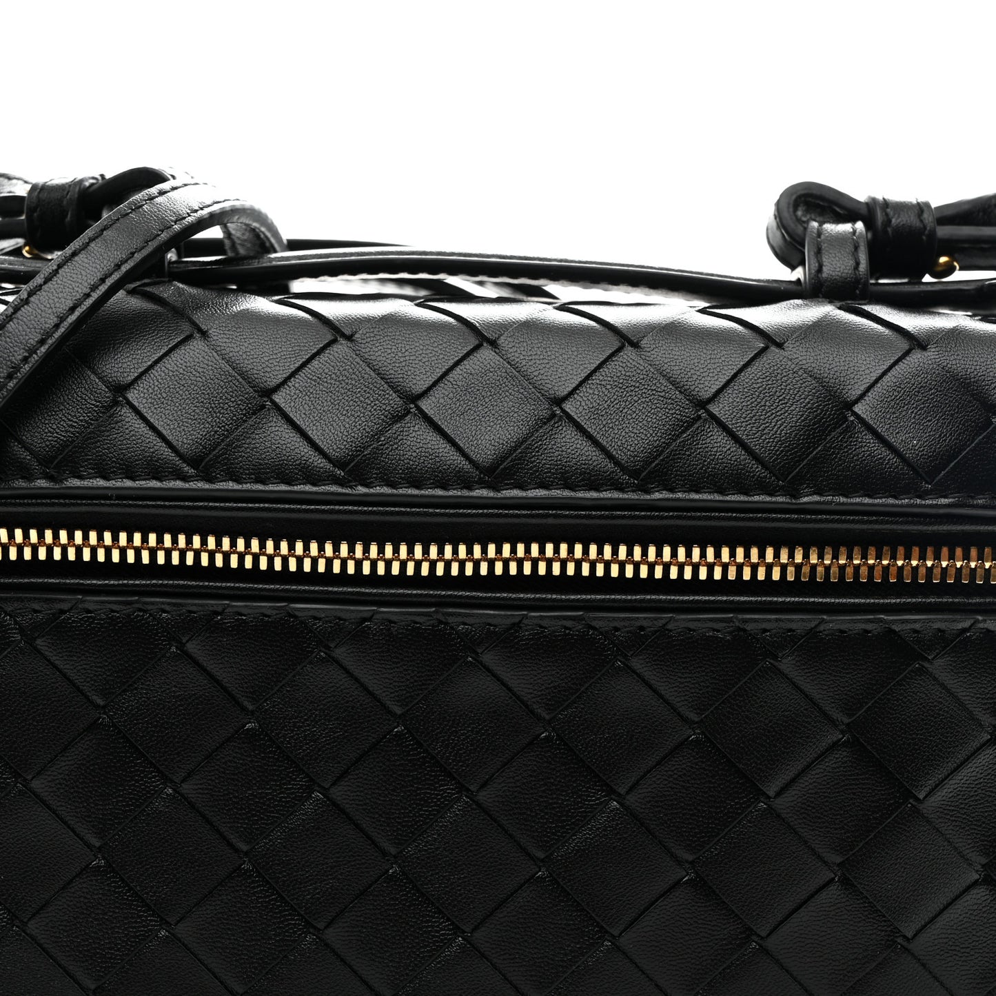 Calfskin Intrecciato Bang Bang Vanity Case Black