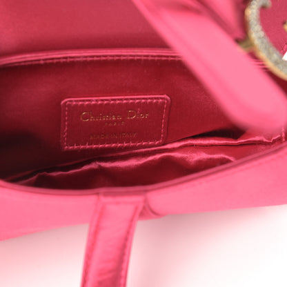 Christian Dior Satin Crystal Mini Saddle Bag Light Shock 5 of 8