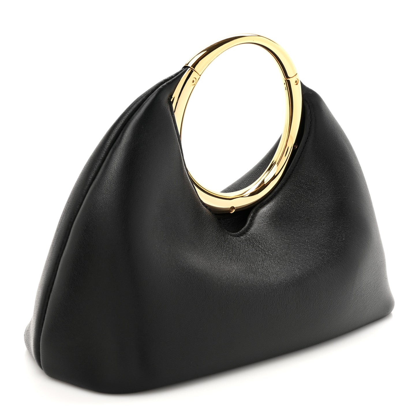 Lambskin Le Petit Calino Ring Top Handle Bag Black