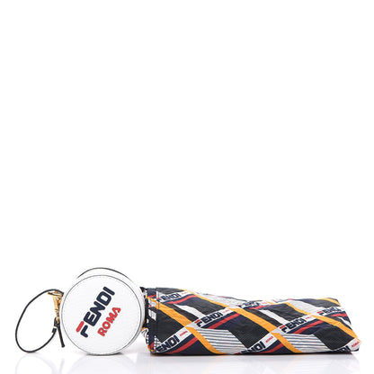 Fendi X FILA Calfskin Mania Tote Charm White Blueberry Multicolor 4 of 6
