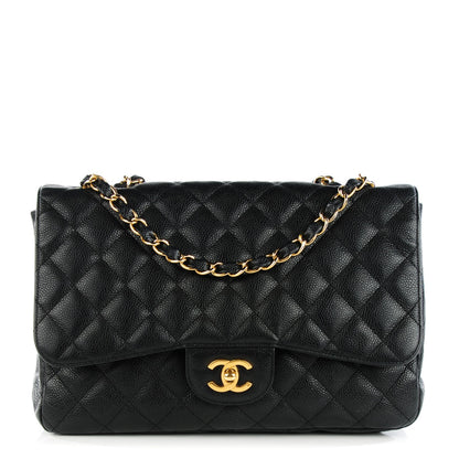 Chanel Caviar Quilted Jumbo Single Flap Black 1 of 9