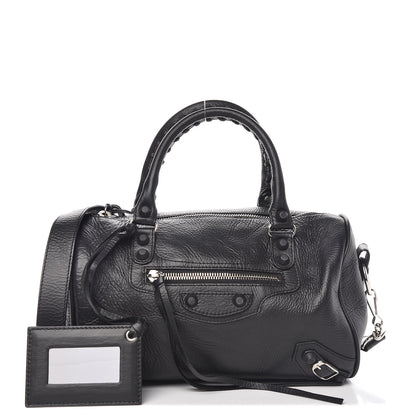 Balenciaga Matte Goatskin Rubber Covered Classic Hardware Mini Twiggy Black 1 of 9