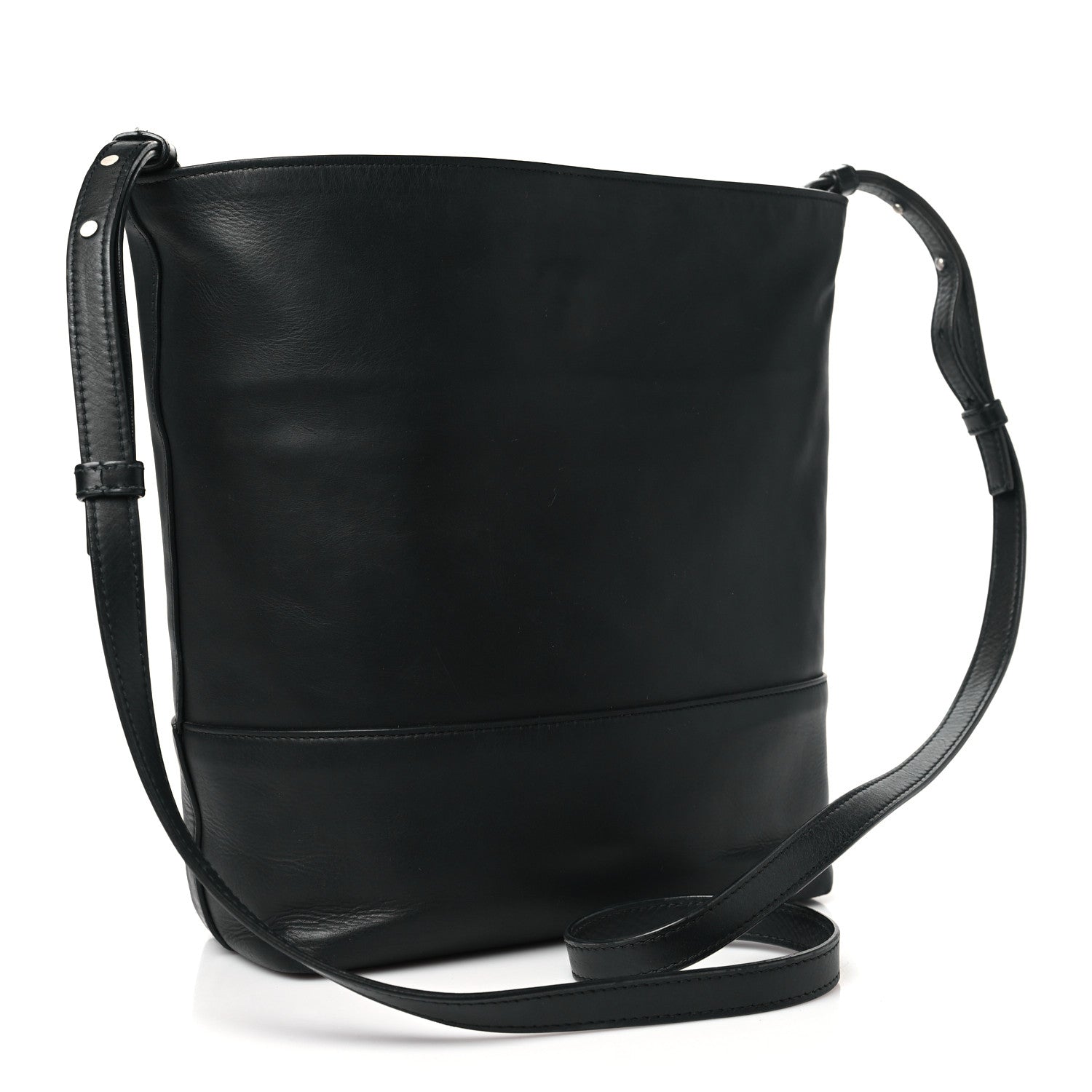 Bottega Veneta Smooth Matte Calfskin Bucket Bag Black 3 of 12