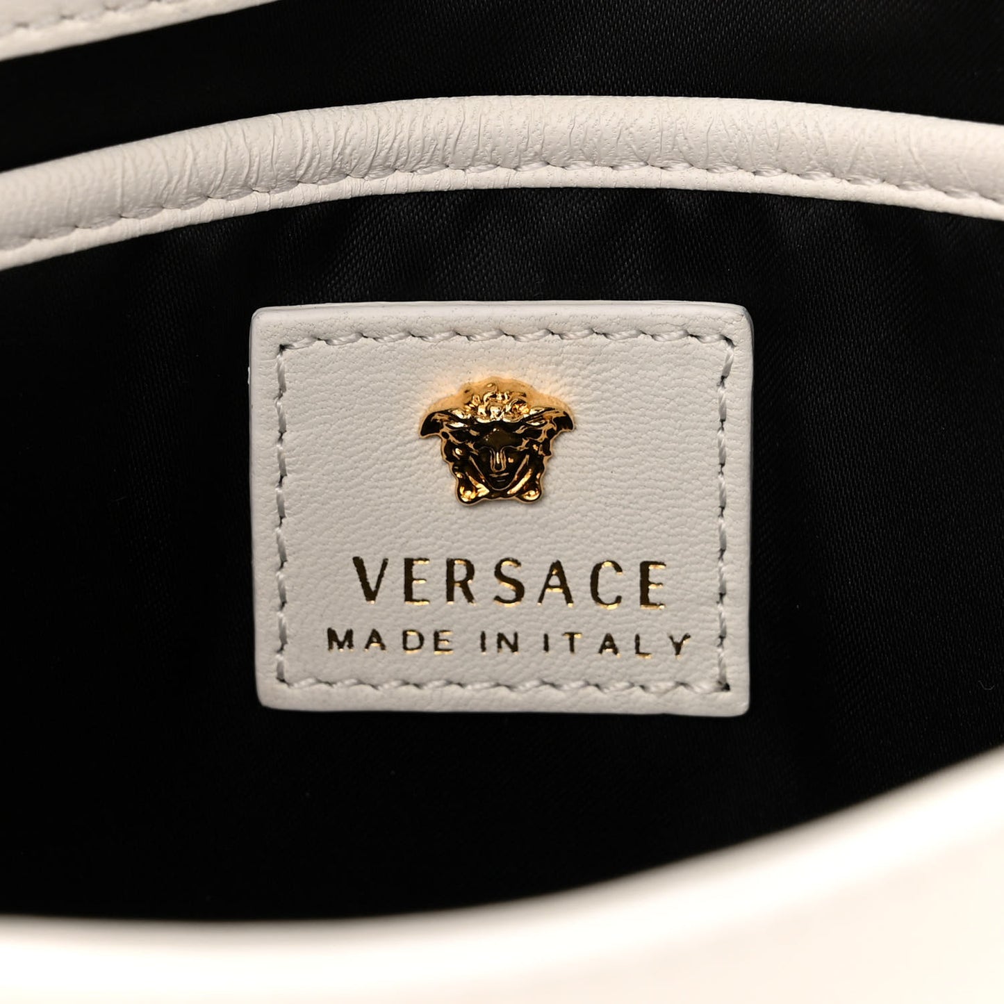 Vitello Palazzo Medusa Evening Clutch Bag White