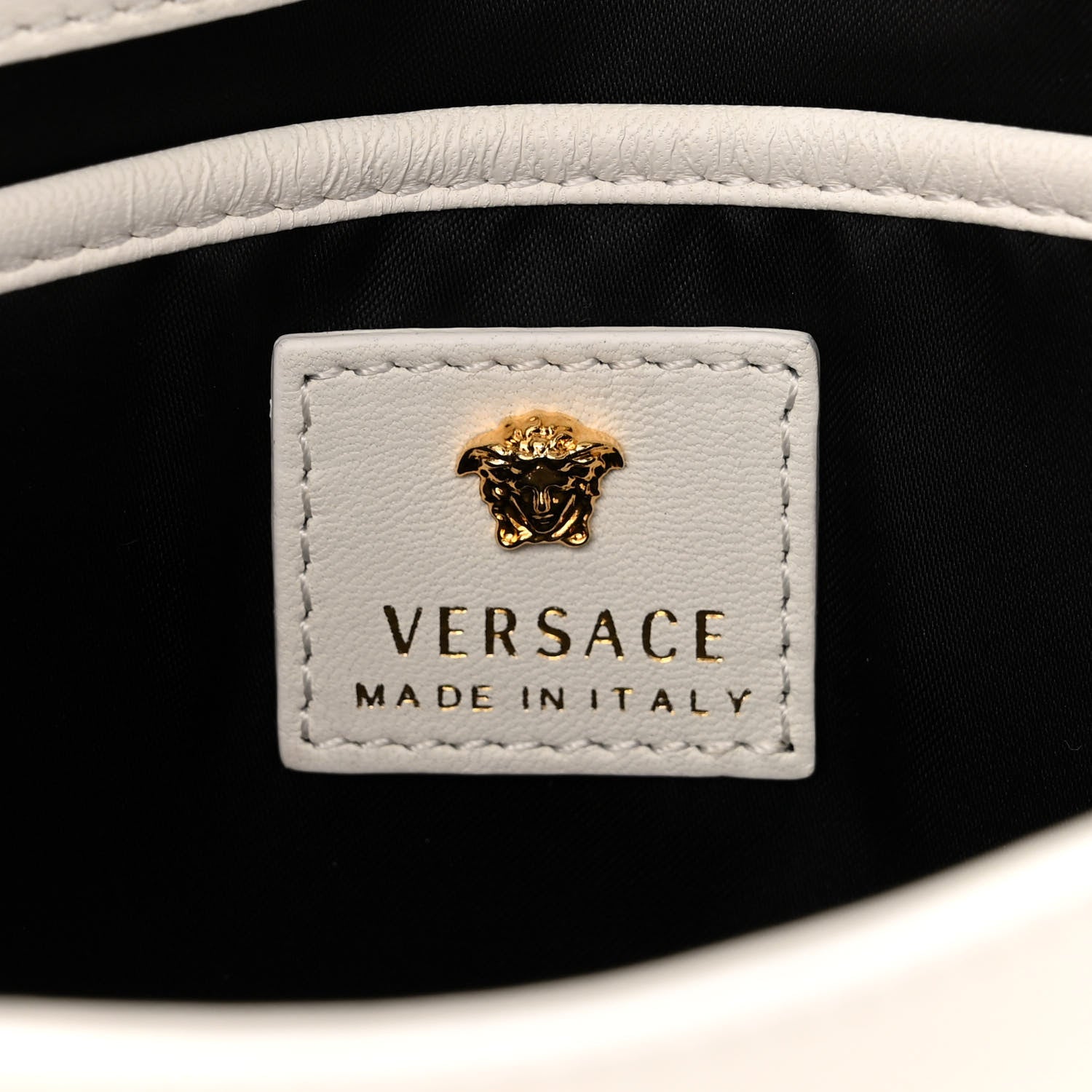 Versace Vitello Palazzo Medusa Evening Clutch Bag White 6 of 12