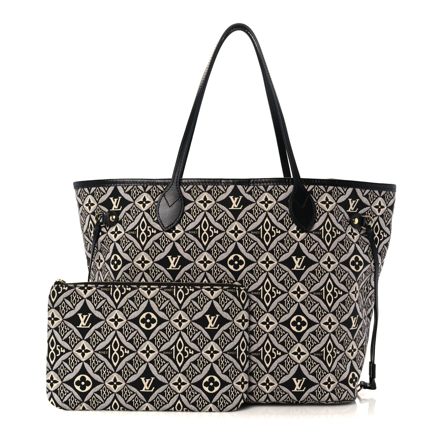 Louis Vuitton Jacquard Since 1854 Neverfull MM Grey 1 of 10