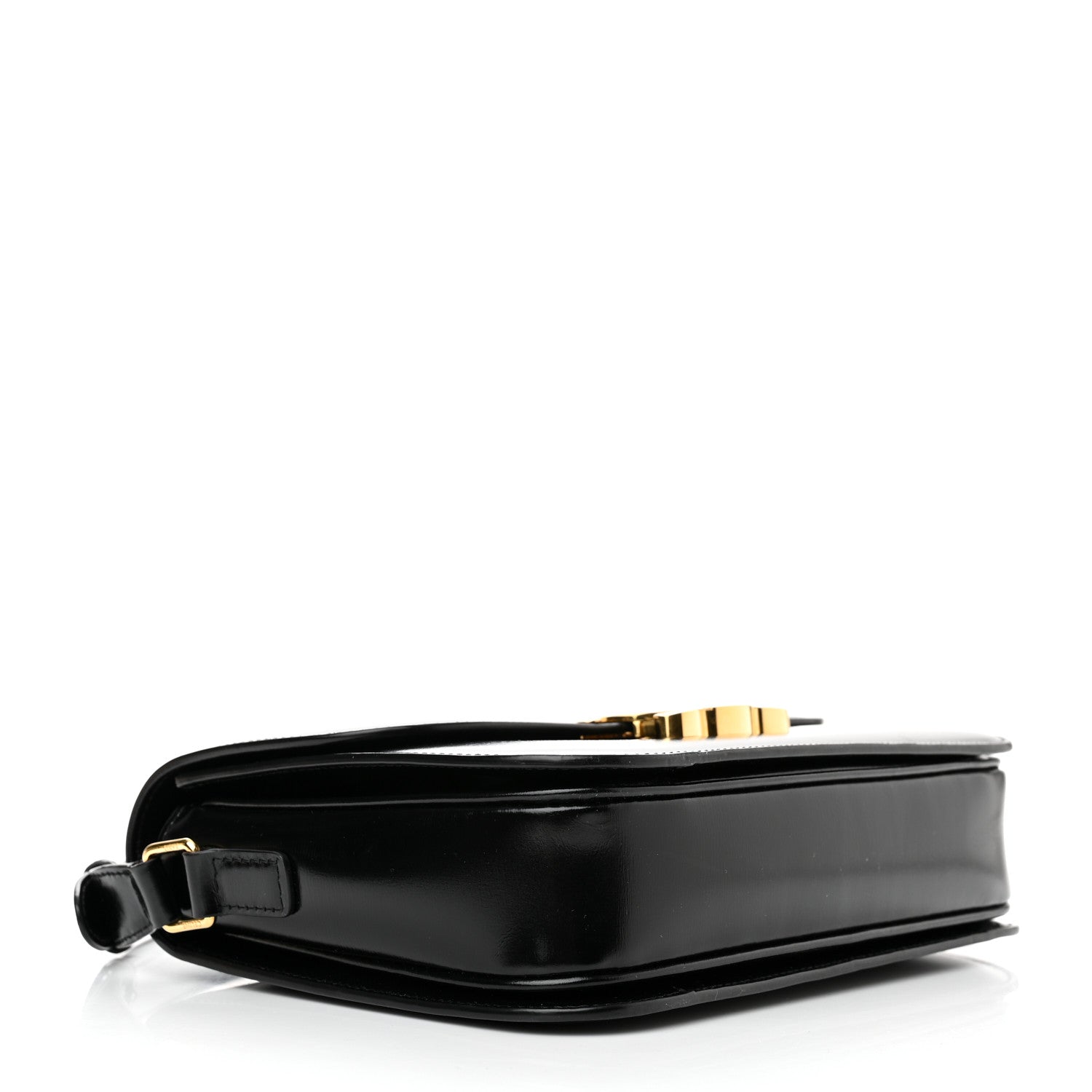 Celine Shiny Calfskin Medium Triomphe Black 4 of 17