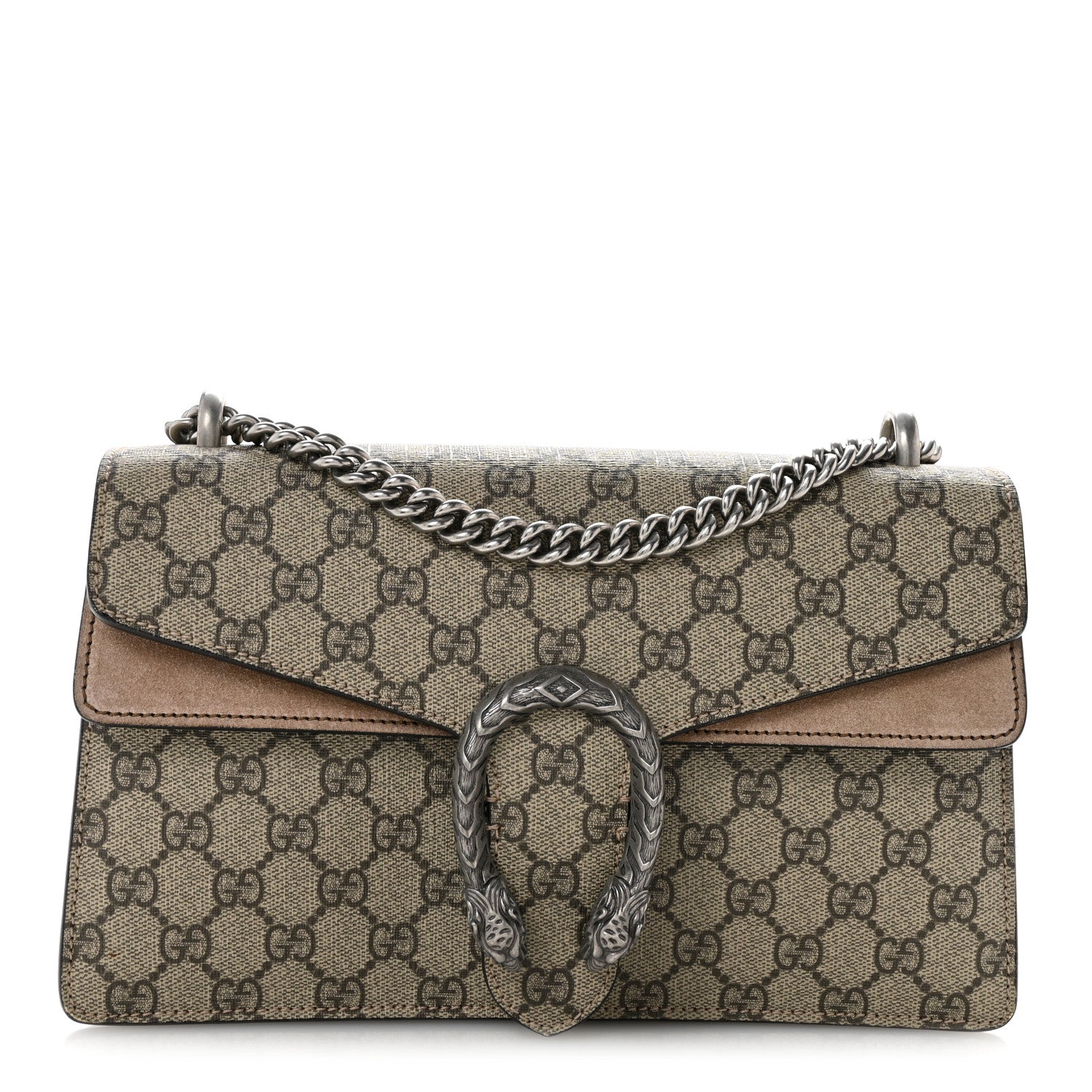 Gucci GG Supreme Monogram Small Dionysus Shoulder Bag Taupe 1 of 13