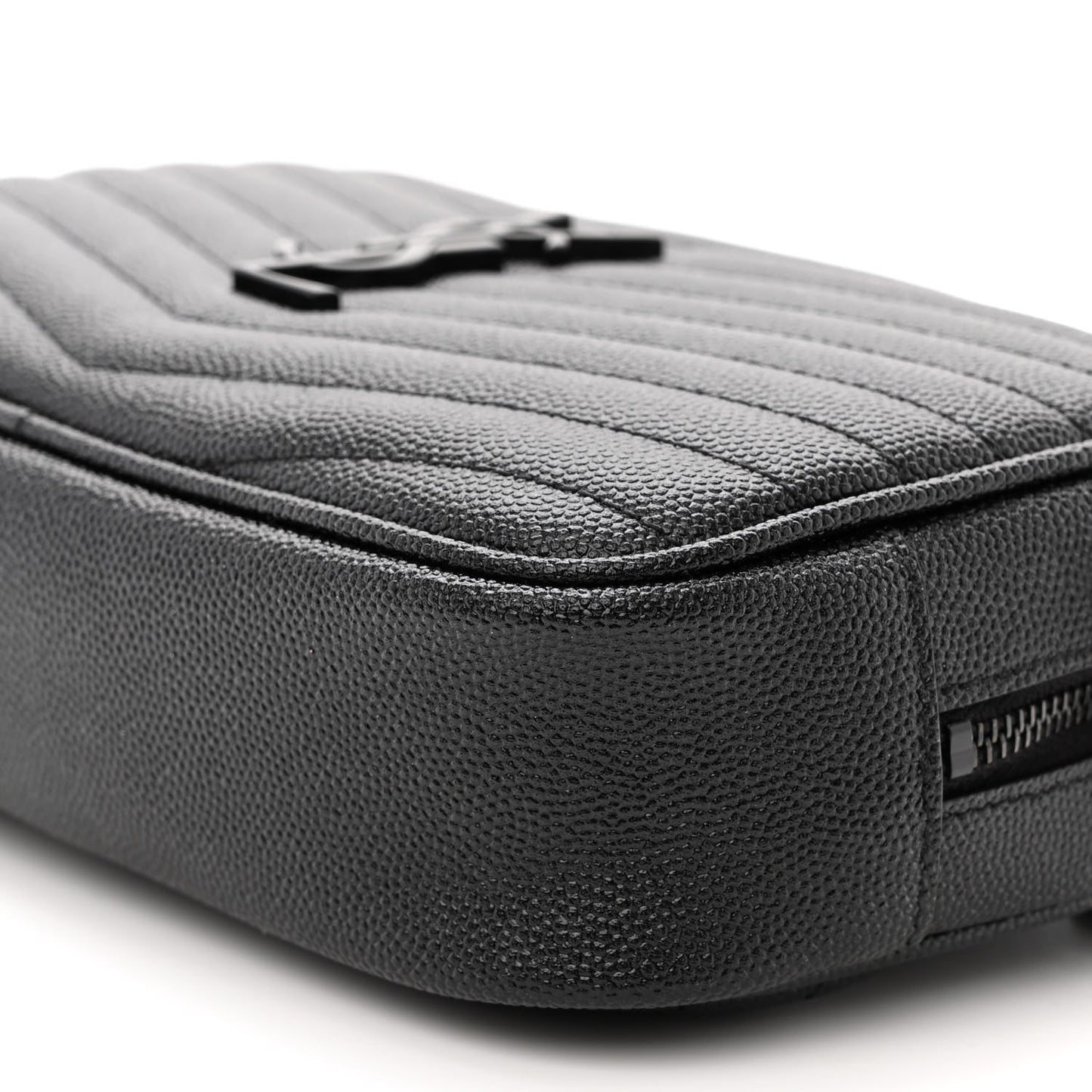Grain De Poudre Matelasse Monochrome Monogram Mini Lou Camera Bag Black