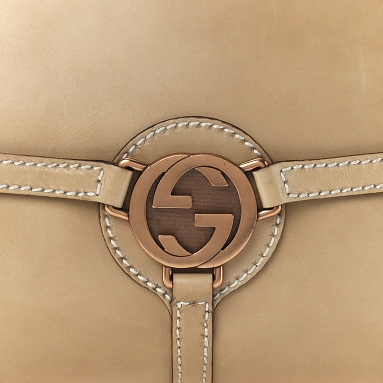 Gucci Calfskin GG Reins Tote Beige 8 of 11