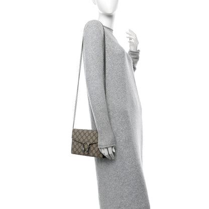 Gucci GG Supreme Monogram Mini Dionysus Chain Wallet Beige Taupe 2 of 13