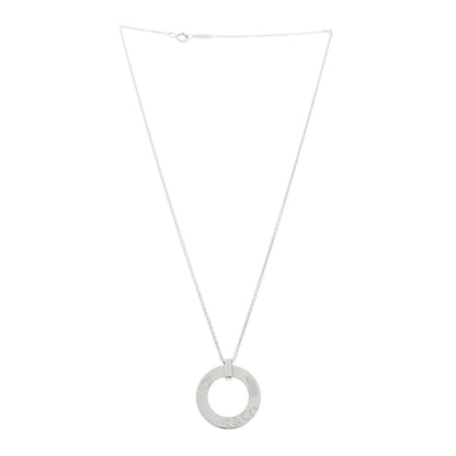 Tiffany Sterling Silver 1837 Open Circle Pendant Necklace 3 of 5