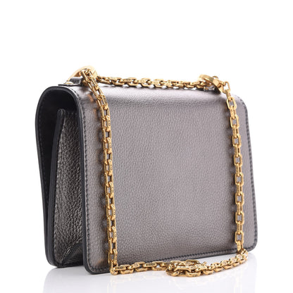 Christian Dior Metallic Grained Calfskin J'Adior Chain Flap Bag Gunmetal 3 of 7