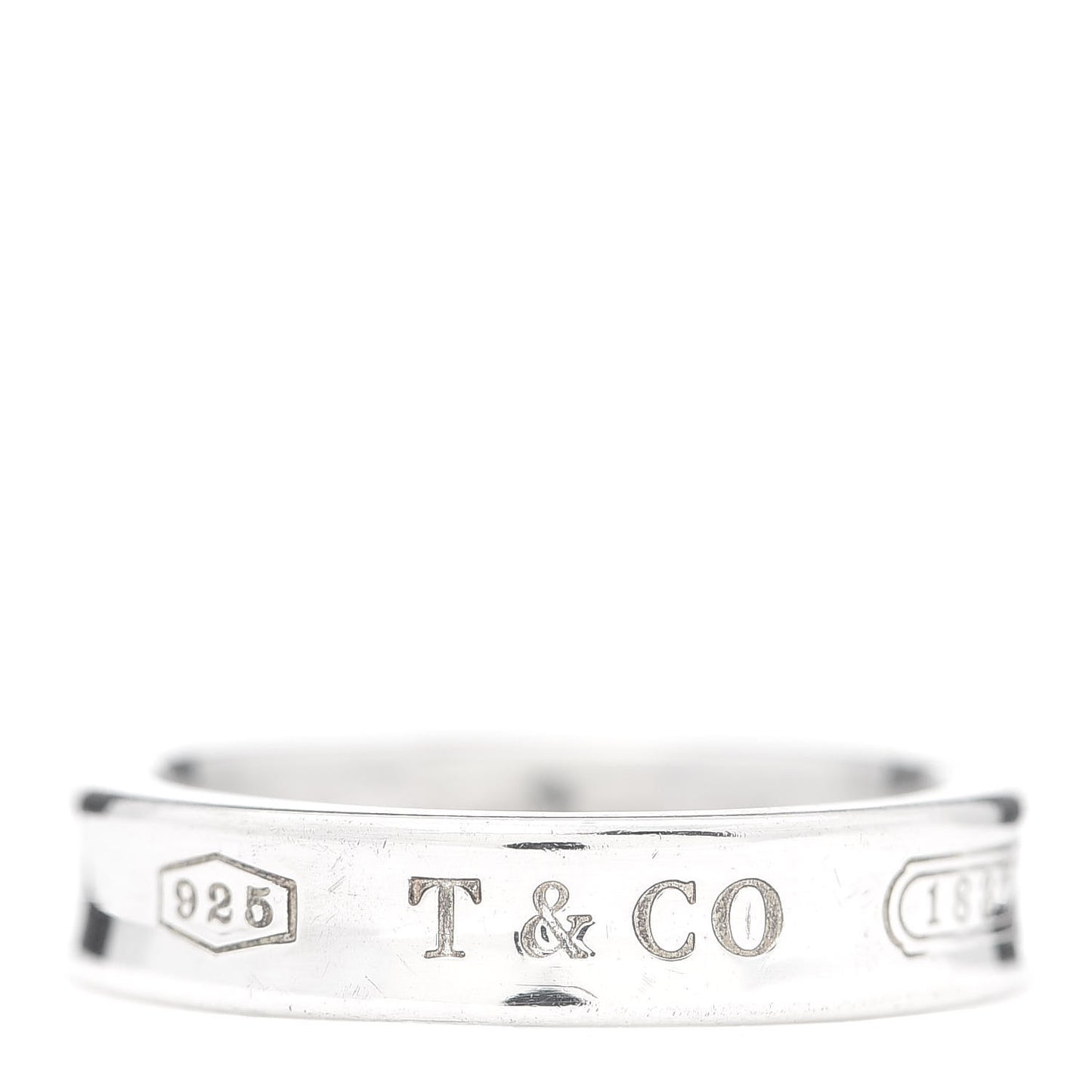 Sterling Silver Narrow 1837 Band Ring 46 3.75