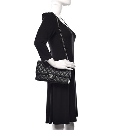 Chanel Caviar Quilted Medium Double Flap Black 2 of 13