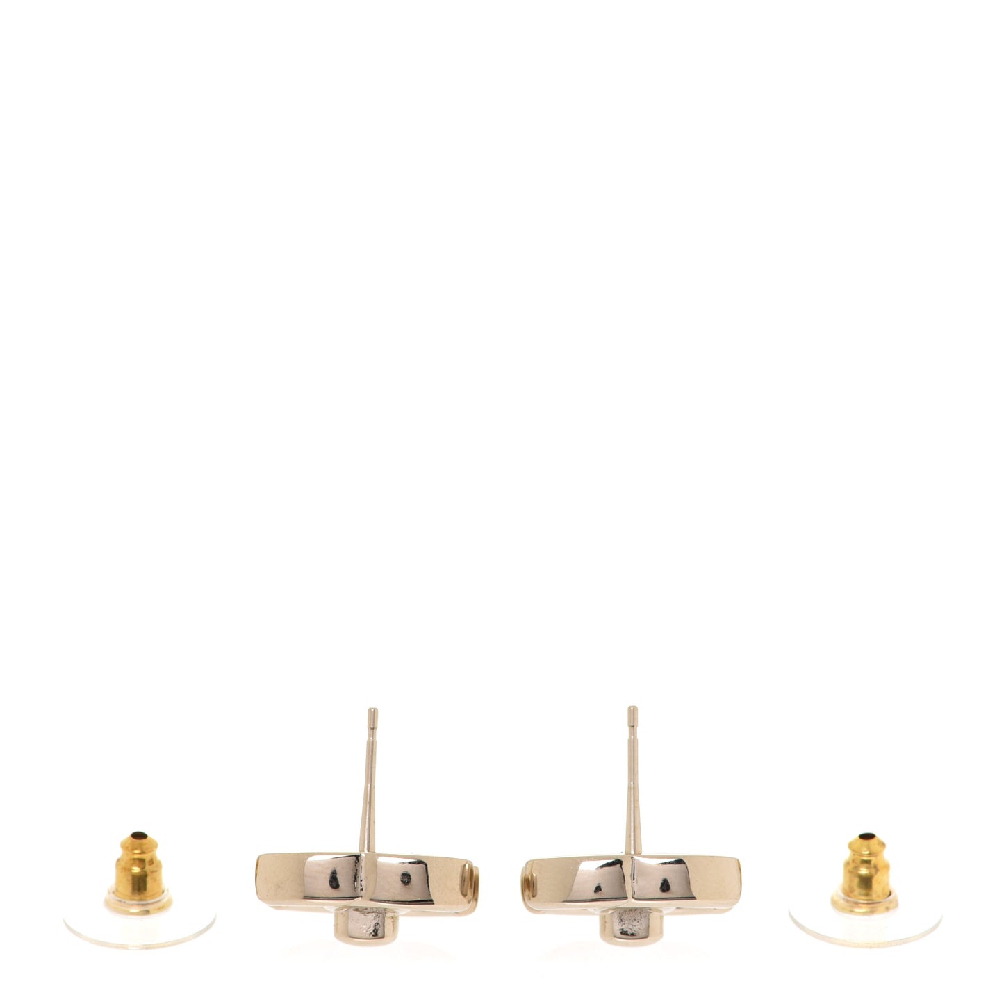 Metal CC Turnlock Earrings Gold